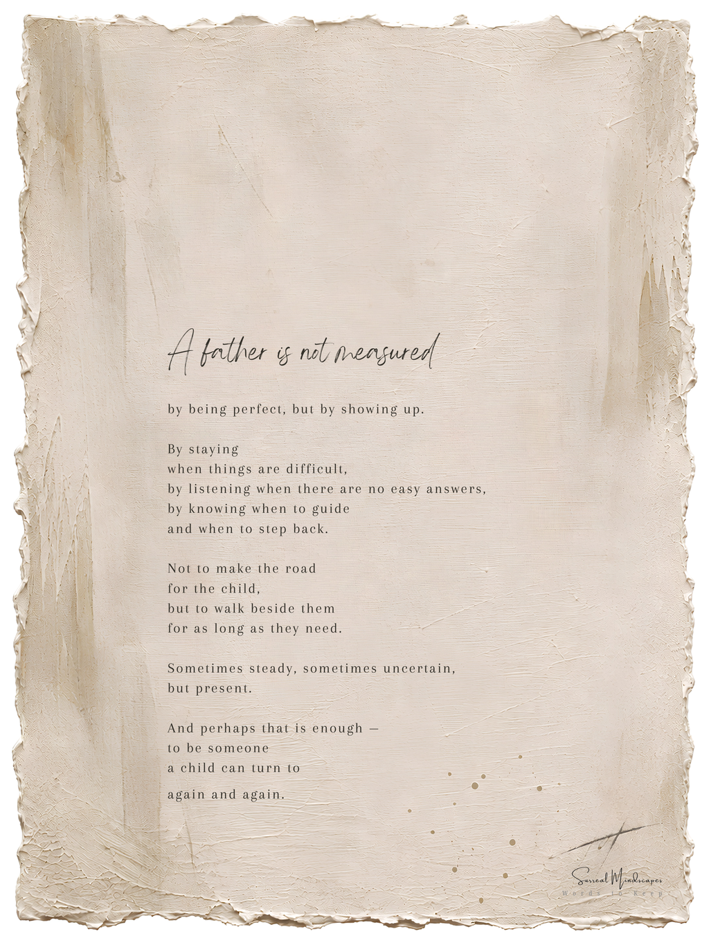 A Father Is Not Measured Literary Edition