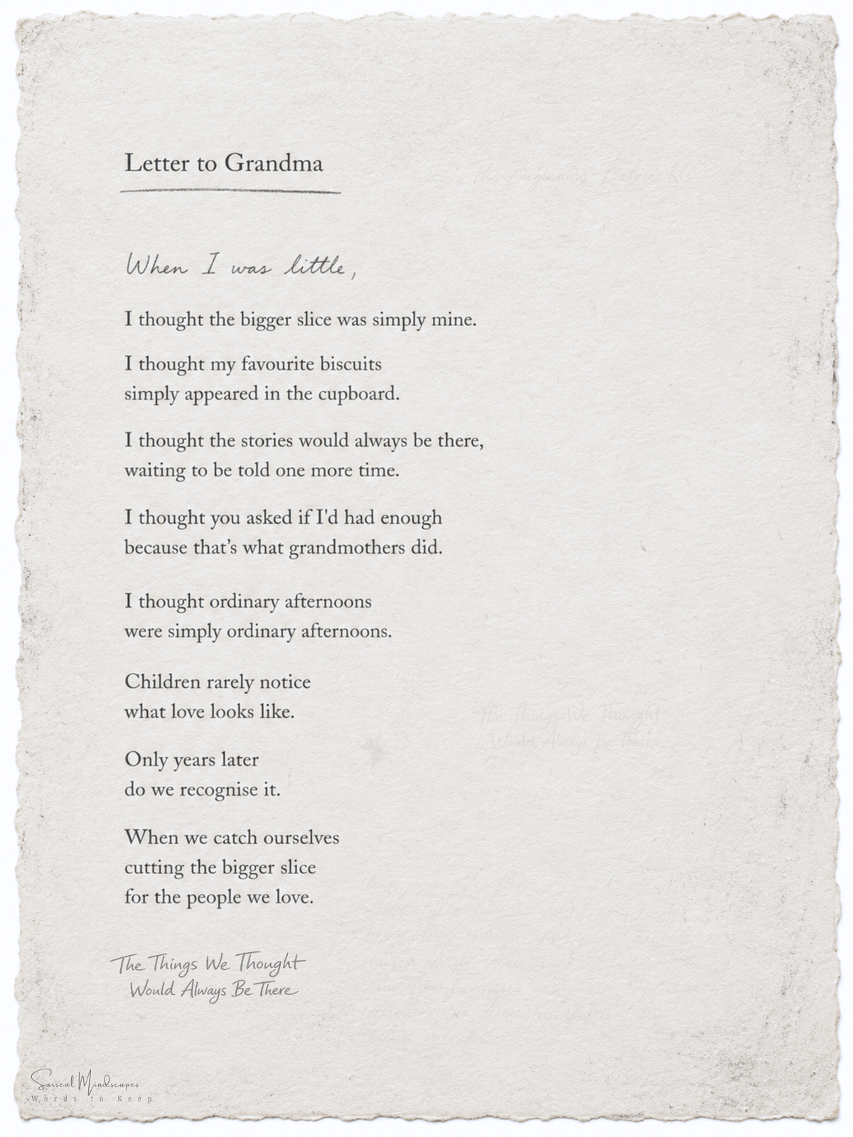 Letter To Grandma
