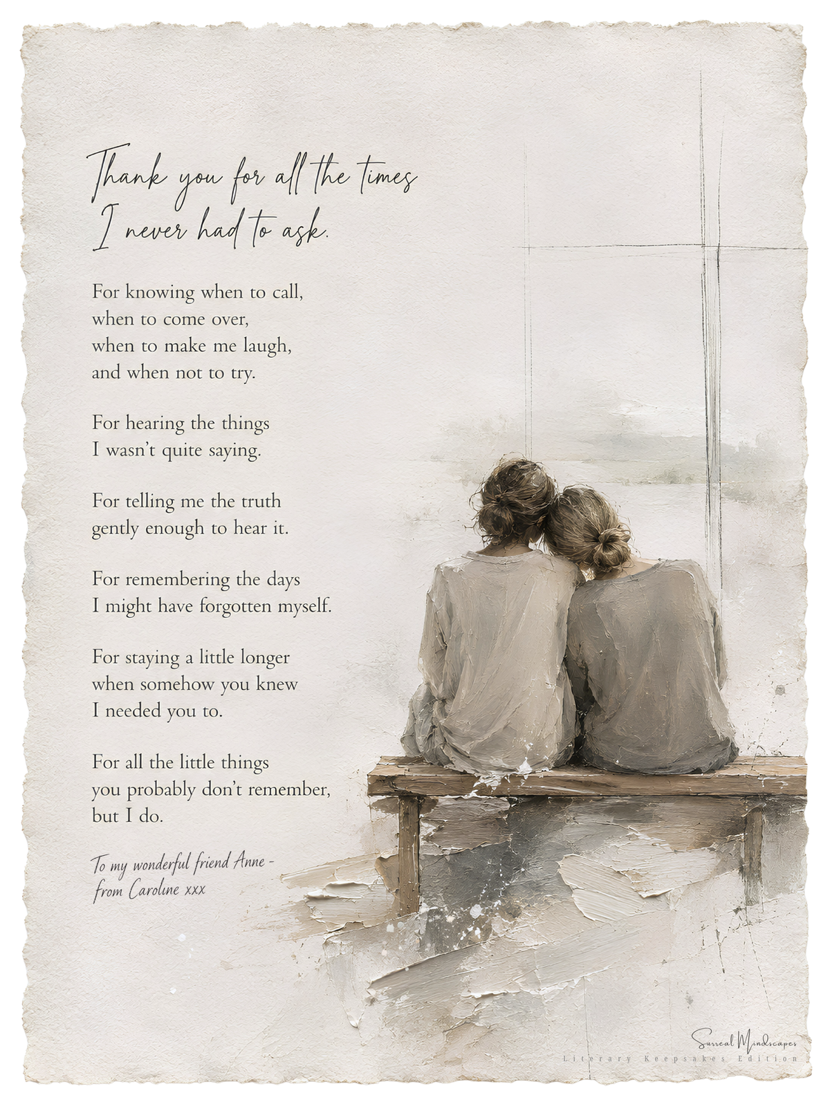 Thank You For All The Times I Never Had To Ask